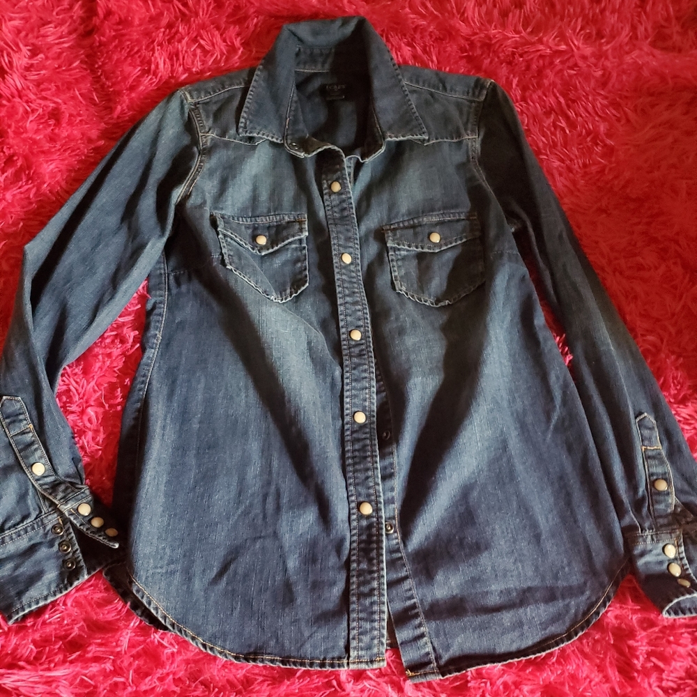 jcrew jeans blouse